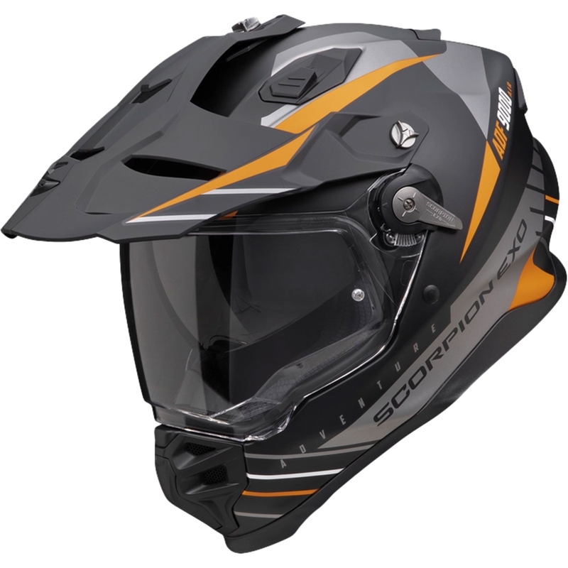 Enduro κράνος Scorpion ADF-9000 Air Feat ματ μαύρο-ασημί-πορτοκαλί