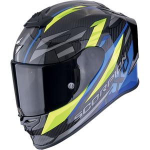 Ολοκληρωμένο κράνος μοτοσικλέτας Scorpion EXO-R1 EVO CARBON AIR RUNNER μαύρο-μπλε-φλούο κίτρινο