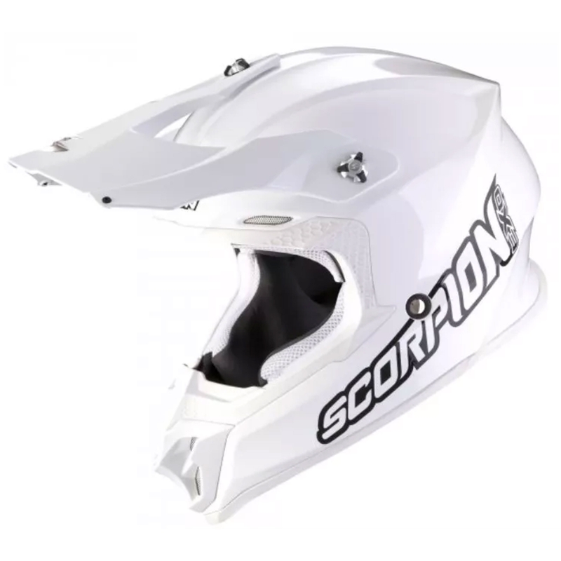 Κράνος Motocross Scorpion VX-16 EVO AIR Στερεό λευκό