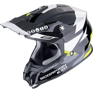 Κράνος μοτοκρός Scorpion VX-16 EVO AIR ROD μαύρο-κίτρινο φλούο