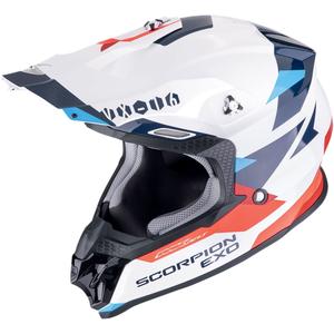 Κράνος Motocross Scorpion VX-16 EVO AIR ROD λευκό-κόκκινο-μπλε