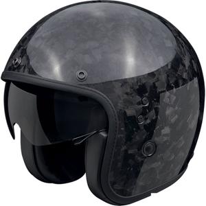 Ανοιχτό κράνος μοτοσικλέτας Scorpion Belfast EVO ONYX CARBON SOLID μαύρο