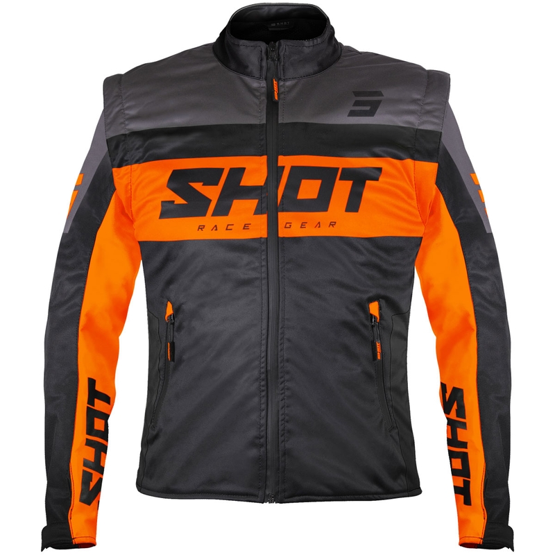 Μπουφάν softshell Shot Softshell Lite μαύρο-πορτοκαλί