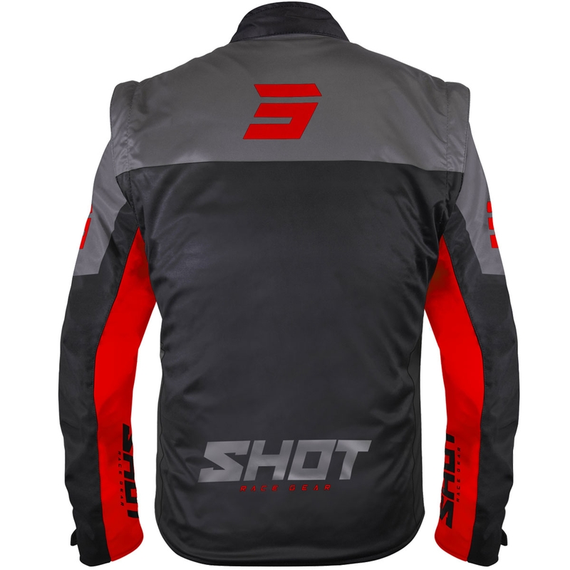 Μπουφάν softshell Shot Softshell Lite μαύρο-κόκκινο