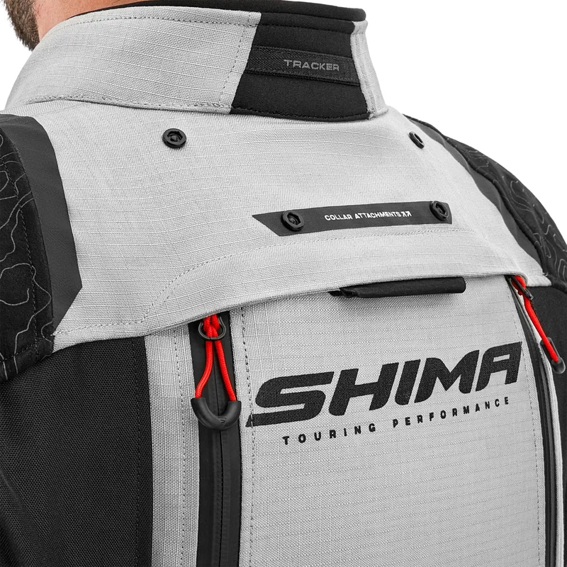 Μπουφάν μοτοσικλέτας Shima Tracker ανοιχτό γκρι