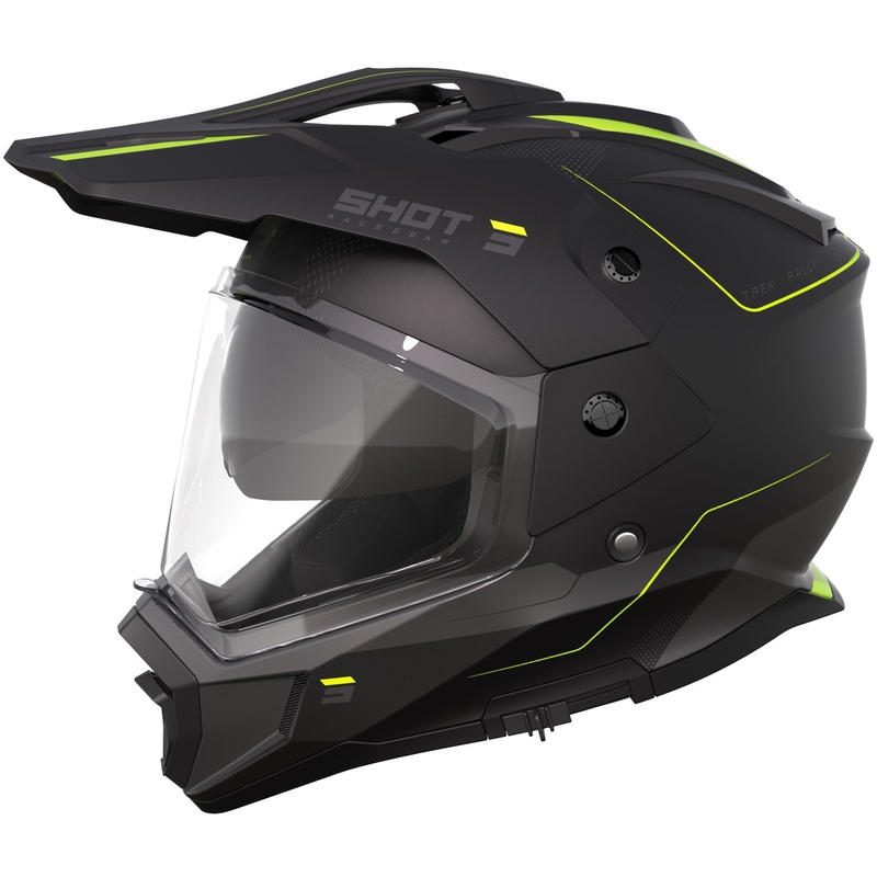 Κράνος μοτοσικλέτας Enduro Shot Trek Max Vision Rally ματ μαύρο-φθοροκίτρινο