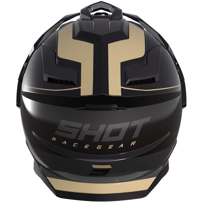 Κράνος μοτοσικλέτας Enduro Shot Trek Max Vision Rally γυαλιστερό μαύρο-άμμο