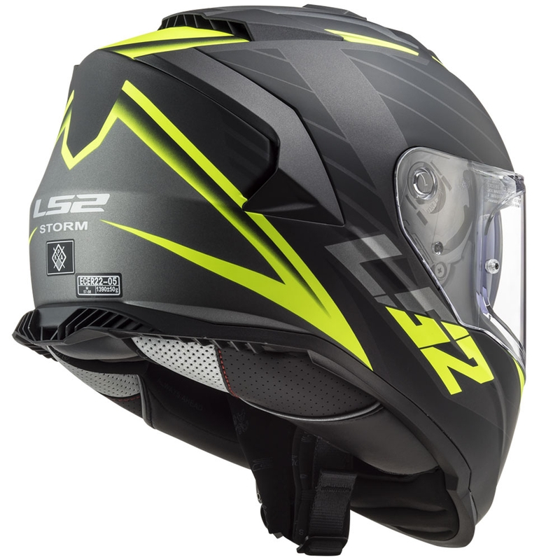 Κράνος μοτοσικλέτας full face LS2 FF800 Storm II Nerve μαύρο-φθοροκίτρινο