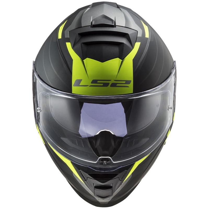 Κράνος μοτοσικλέτας full face LS2 FF800 Storm II Nerve μαύρο-φθοροκίτρινο