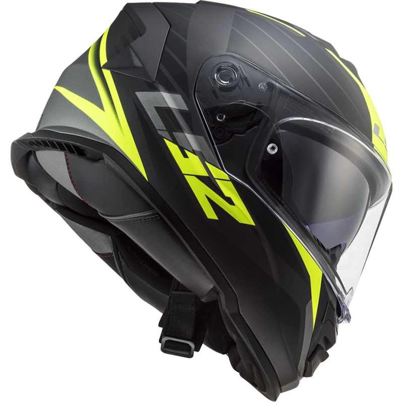 Κράνος μοτοσικλέτας full face LS2 FF800 Storm II Nerve μαύρο-φθοροκίτρινο