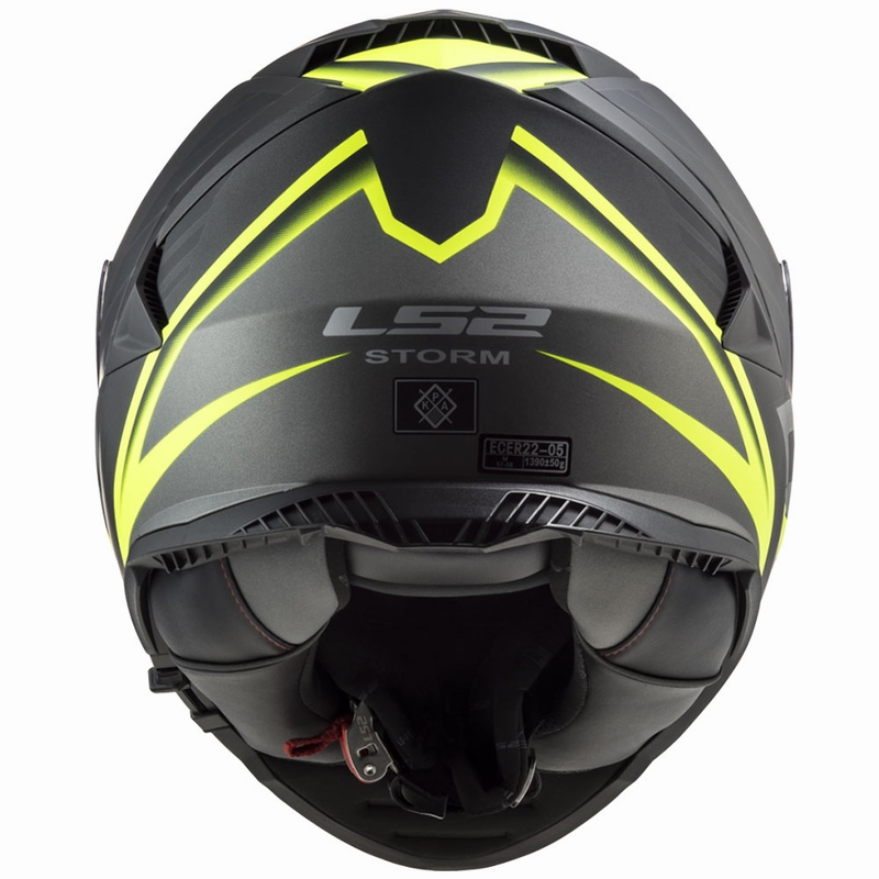 Κράνος μοτοσικλέτας full face LS2 FF800 Storm II Nerve μαύρο-φθοροκίτρινο