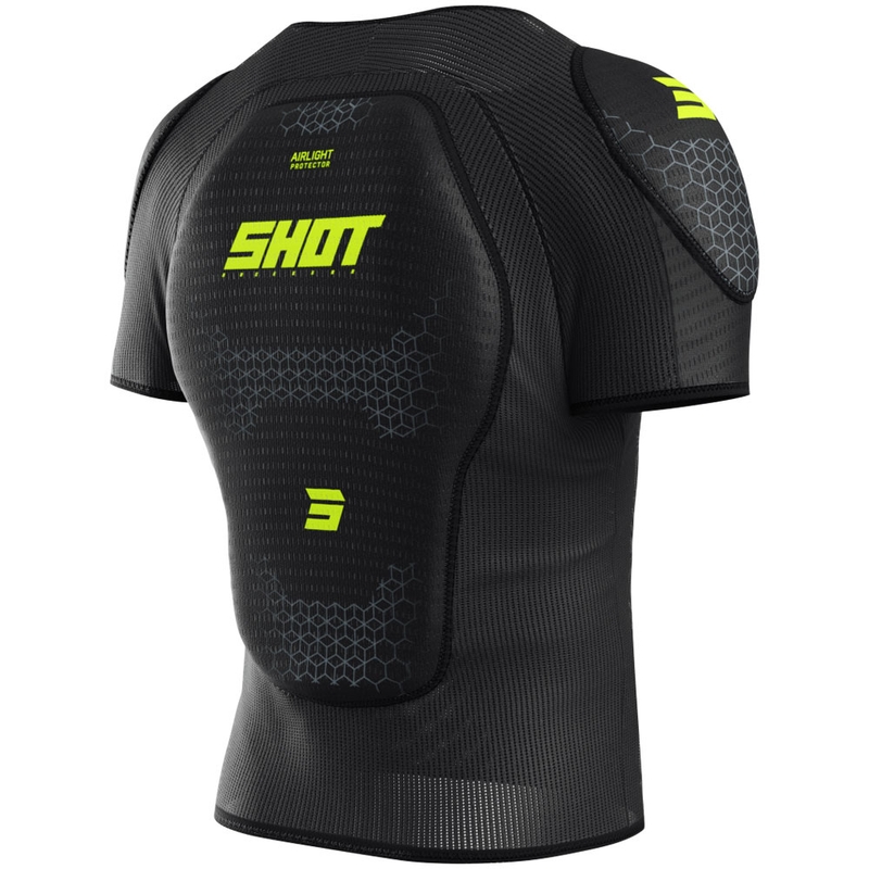 Προστατευτικό σώματος Shot Airlight T-shirt μαύρο-φλουορ κίτρινο