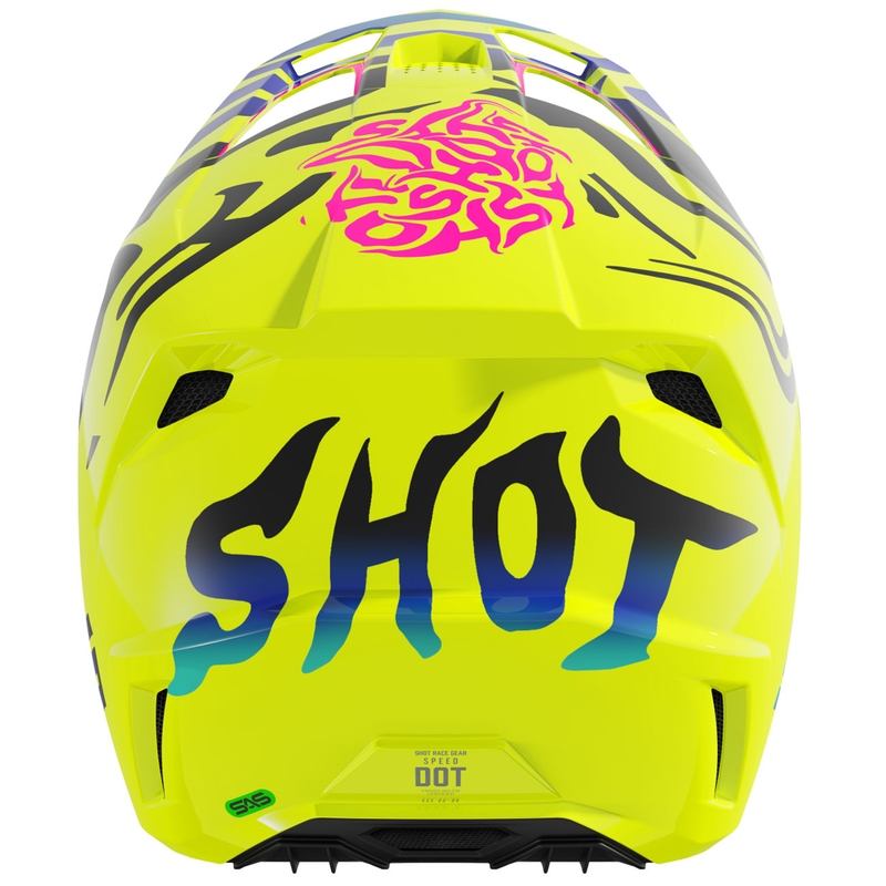Κράνος Shot Speed Ghost για παιδιά Motocross, γυαλιστερό φθορίζον κίτρινο