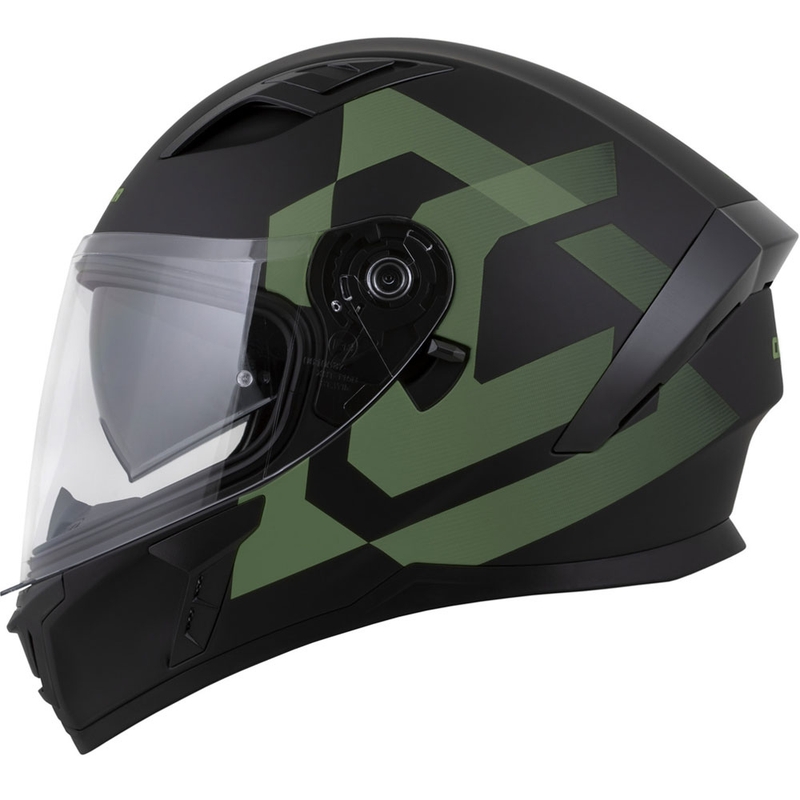 Κράνος μοτοσικλέτας Cassida Orbit Grind full-face ματ μαύρο-σκούρο πράσινο
