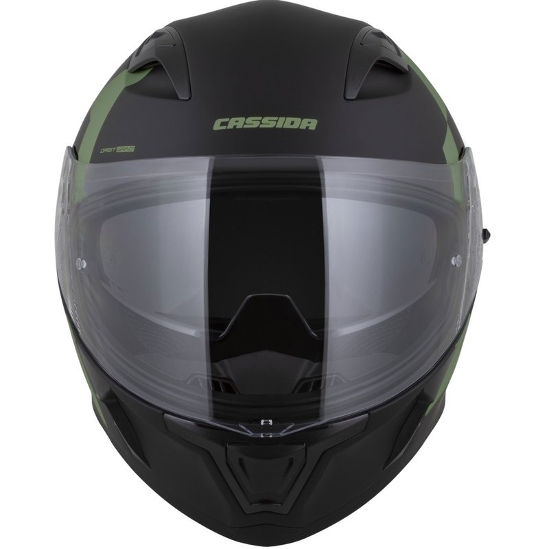 Κράνος μοτοσικλέτας Cassida Orbit Grind full-face ματ μαύρο-σκούρο πράσινο
