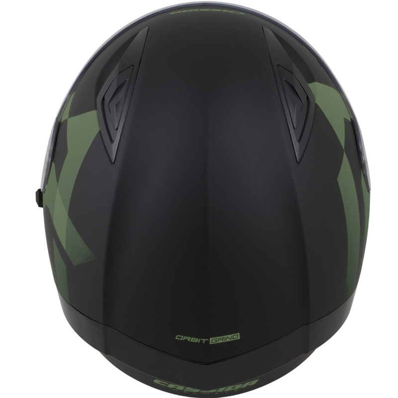 Κράνος μοτοσικλέτας Cassida Orbit Grind full-face ματ μαύρο-σκούρο πράσινο