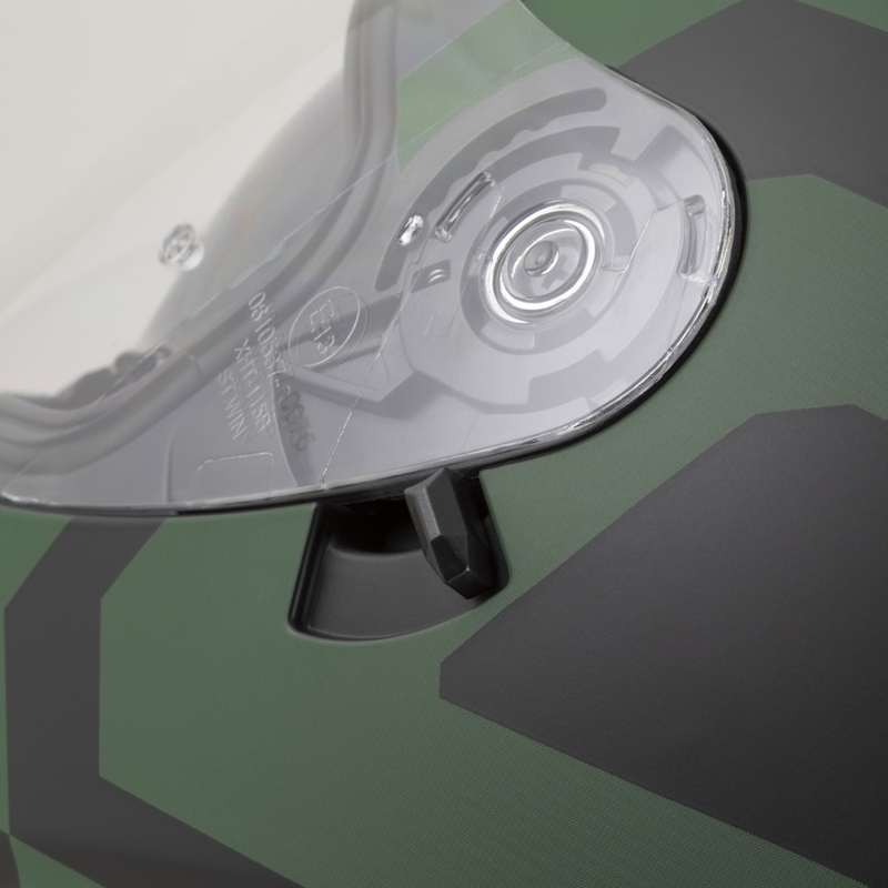 Κράνος μοτοσικλέτας Cassida Orbit Grind full-face ματ μαύρο-σκούρο πράσινο