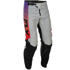 Παντελόνι Motocross FLY Racing - USA Kinetic γκρι-κόκκινο-μωβ-μαύρο