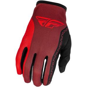 Γάντια motocross FLY Racing - USA Lite μαύρο-κόκκινο