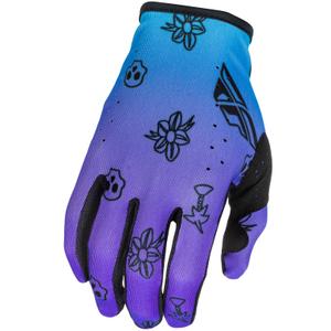 Γάντια Motocross FLY Racing - USA Lite Outline μωβ-μπλε-μαύρο