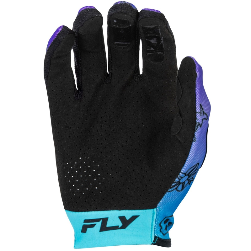 Γάντια Motocross FLY Racing - USA Lite Outline μωβ-μπλε-μαύρο