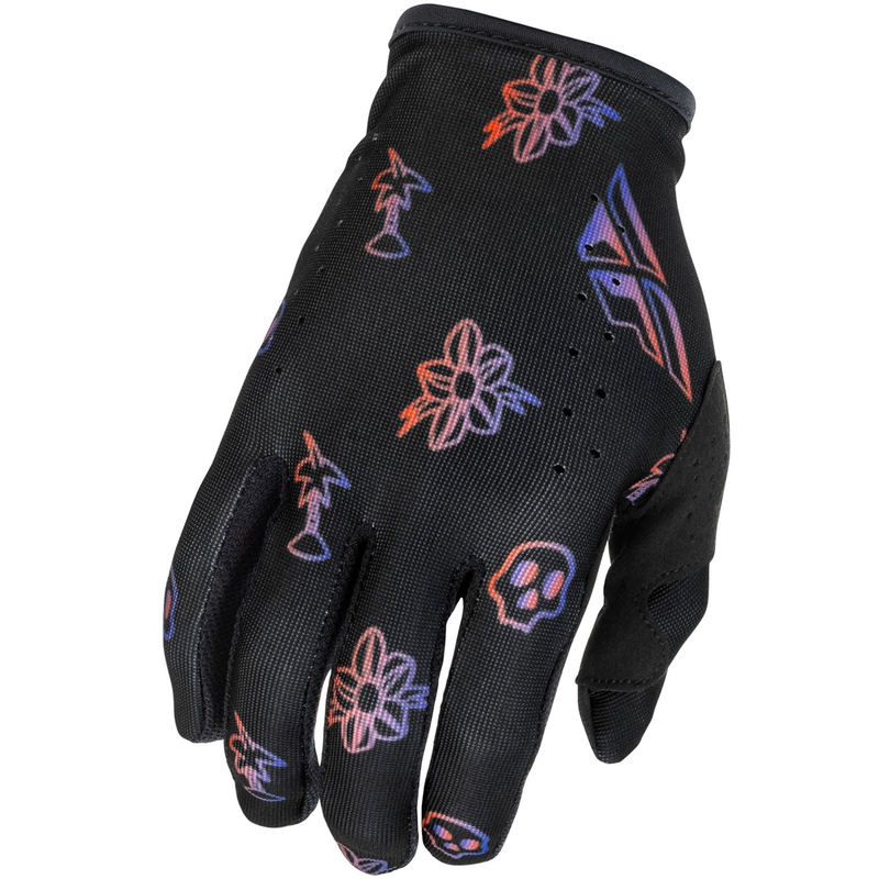 Γάντια Motocross FLY Racing - USA Lite Outline μαύρο-κόκκινο-μωβ