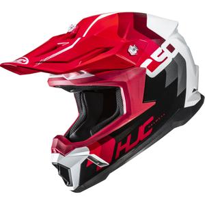 Κράνος μοτοκρός HJC C50 Primal MC1 μαύρο-κόκκινο-λευκό