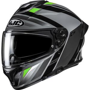 Κράνος μοτοσικλέτας full face HJC C71 Faber MC4 μαύρο-γκρι-φλουορ πράσινο