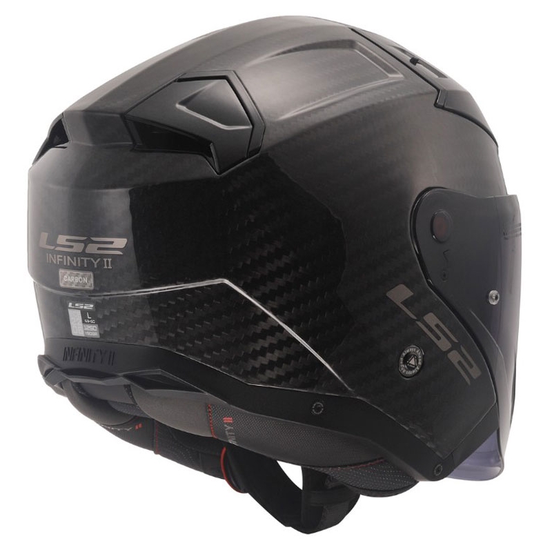Κράνος μοτοσικλέτας ανοιχτού τύπου LS2 OF603 Infinity II Carbon-06 μαύρο γυαλιστερό
