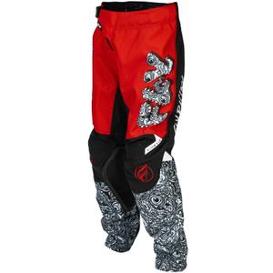 Παιδικό παντελόνι motocross FLY Racing - USA Kinetic Mutant κόκκινο-άσπρο-μαύρο