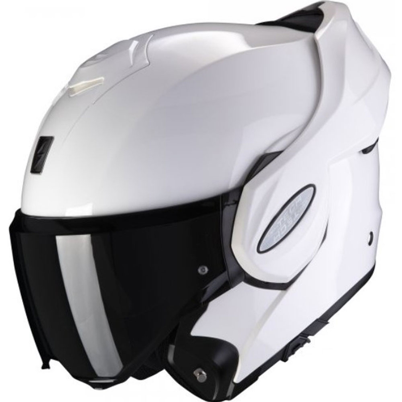 Κράνος Scorpion EXO-TECH EVO αναδιπλούμενο λευκό γυαλιστερό