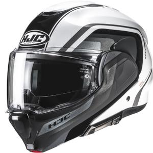Κράνος μοτοσικλέτας HJC F100 Reff MC1 αναδιπλούμενο μαύρο-άσπρο