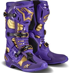 Alpinestars Tech 10 Μπότες μοτοσικλέτας περιορισμένης έκδοσης Champ Purple and Gold