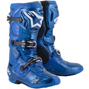 Alpinestars Tech 10 μπλε-μαύρο-λευκές μπότες μοτοσικλέτας