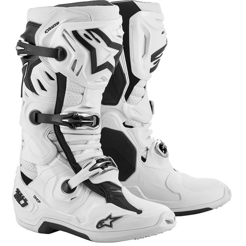 Alpinestars Tech 10 Supervented μπότες μοτοσικλέτας διάτρητες λευκές