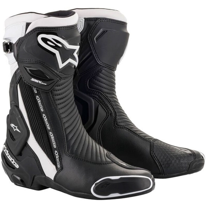 Alpinestars SMX Plus 2 μαύρες και λευκές μπότες μοτοσικλέτας