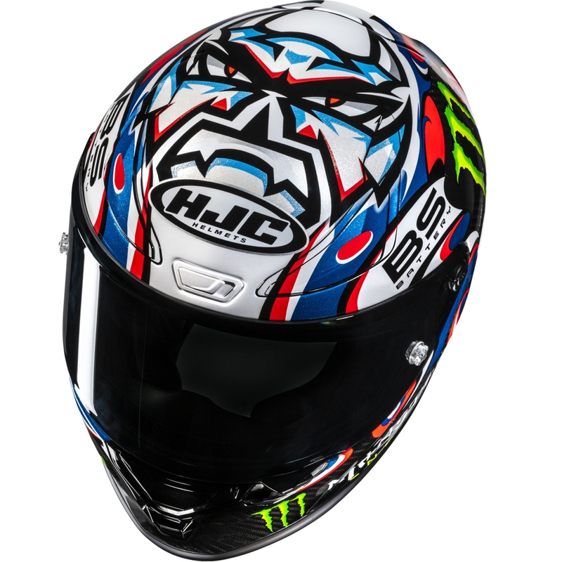 Ενσωματωμένο κράνος μοτοσυκλέτας HJC RPHA 1 V2 CARBON Quartararo Le Mans III MC25 πολύχρωμο
