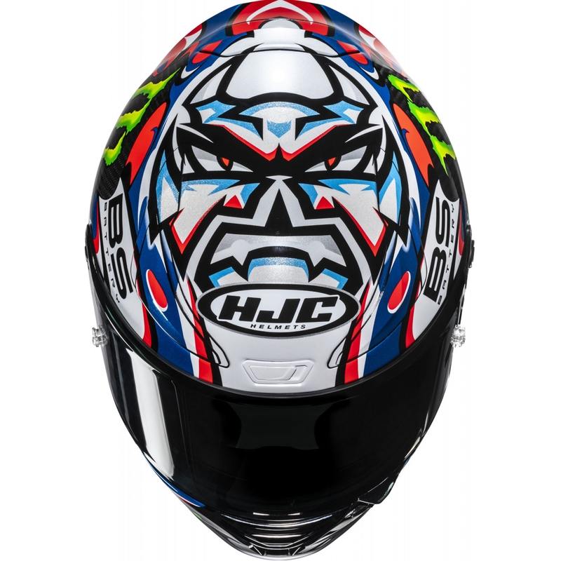 Ενσωματωμένο κράνος μοτοσυκλέτας HJC RPHA 1 V2 CARBON Quartararo Le Mans III MC25 πολύχρωμο