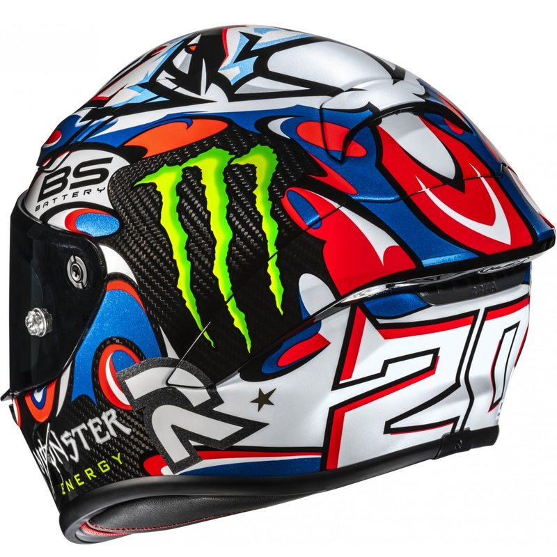 Ενσωματωμένο κράνος μοτοσυκλέτας HJC RPHA 1 V2 CARBON Quartararo Le Mans III MC25 πολύχρωμο
