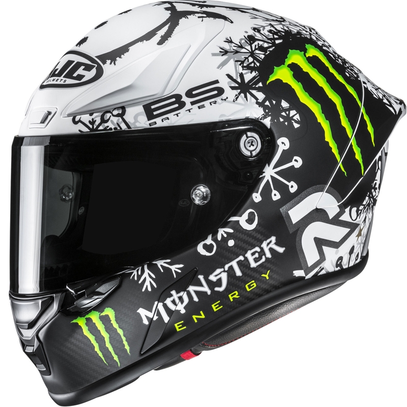 Κράνος μοτοσικλέτας full-face HJC RPHA 1 V2 CARBON Snow Diablo MC10SF μαύρο-άσπρο