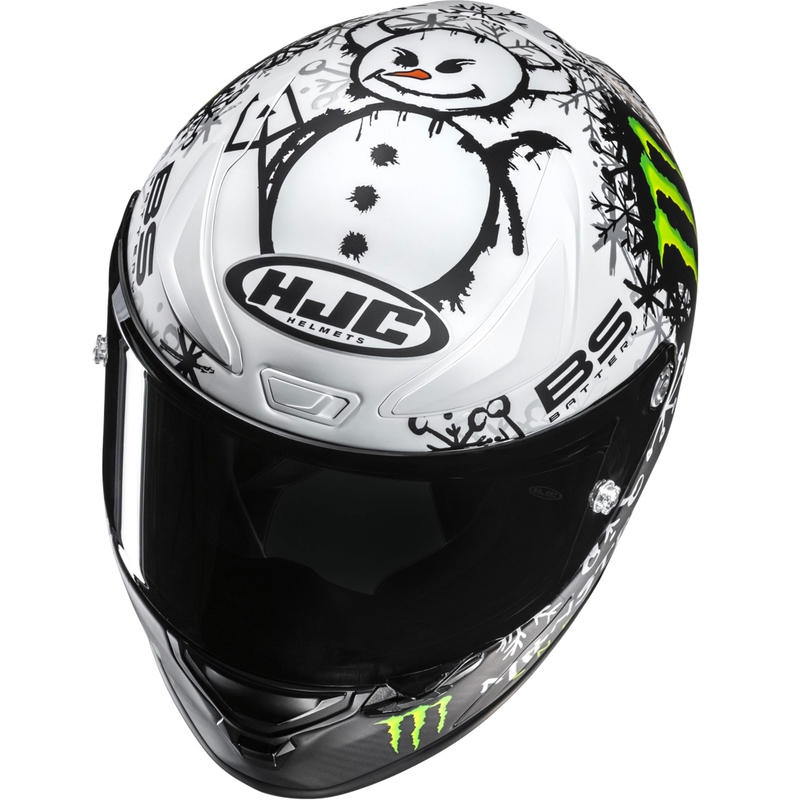 Κράνος μοτοσικλέτας full-face HJC RPHA 1 V2 CARBON Snow Diablo MC10SF μαύρο-άσπρο