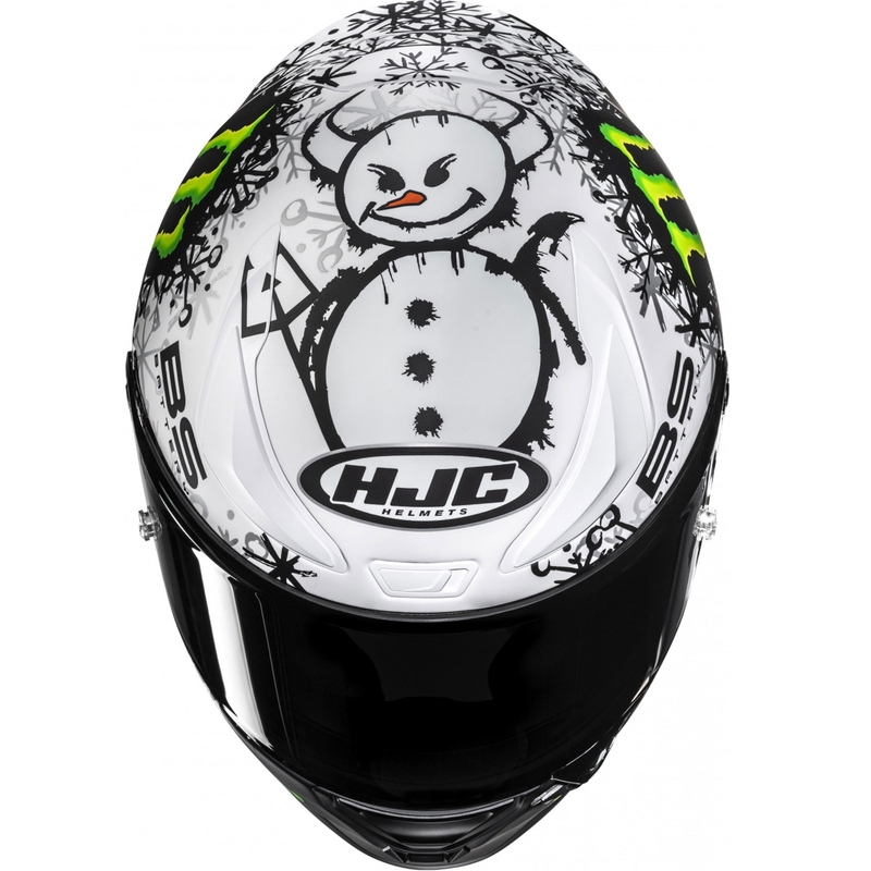 Κράνος μοτοσικλέτας full-face HJC RPHA 1 V2 CARBON Snow Diablo MC10SF μαύρο-άσπρο