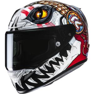 Κράνος μοτοσικλέτας HJC RPHA 12 Skully MC1 full-face λευκό-κόκκινο