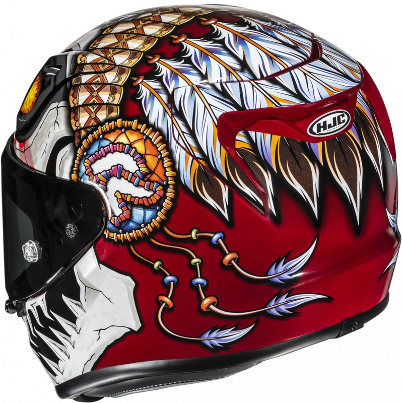 Κράνος μοτοσικλέτας HJC RPHA 12 Skully MC1 full-face λευκό-κόκκινο