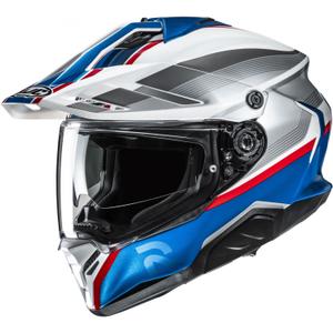 Κράνος μοτοσικλέτας Enduro HJC RPHA 60 Arbre MC21 λευκό-ασημί-μπλε-κόκκινο