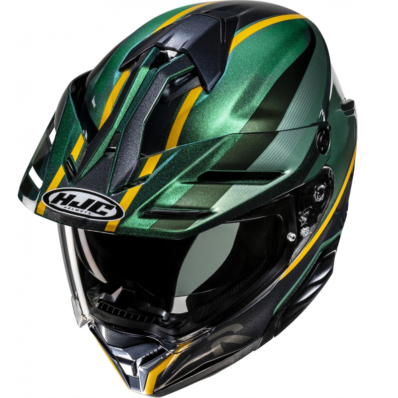 Κράνος μοτοσικλέτας Enduro HJC RPHA 60 Arbre MC4 πράσινο-μαύρο-κίτρινο