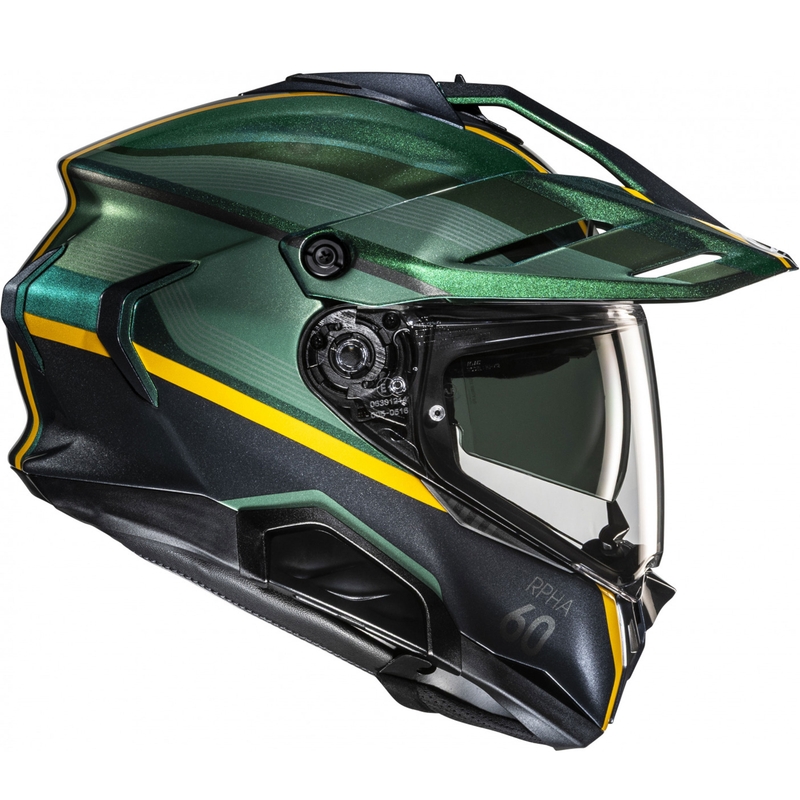 Κράνος μοτοσικλέτας Enduro HJC RPHA 60 Arbre MC4 πράσινο-μαύρο-κίτρινο