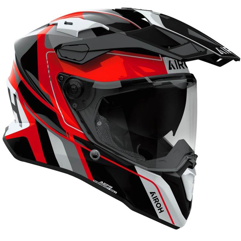 Κράνος Enduro Airoh Commander 2 Skip γυαλιστερό κόκrκινο