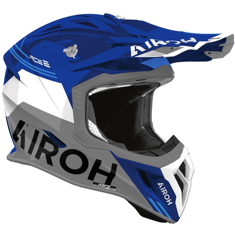 Κράνος μοτοκρός Airoh Aviator ACE 2 Fury γυαλιστερό μπλε