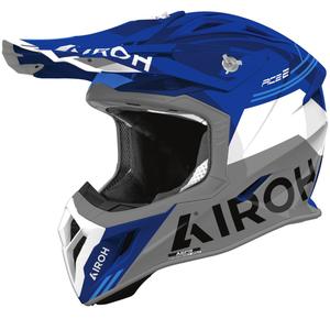 Κράνος μοτοκρός Airoh Aviator ACE 2 Fury γυαλιστερό μπλε